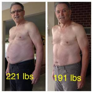 62 year old LPC Larry Terherst is 30 lbs down so far on my 30-Day Nutrition Program by Cristy.  No exercise.